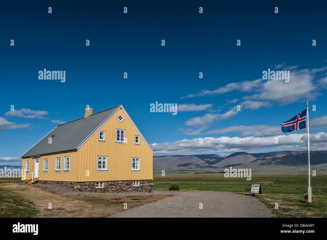 Traditional house of the nineteenth century in the vicinity of Glaumbær, Iceland, Scandinavia, Europe. Stock Photo