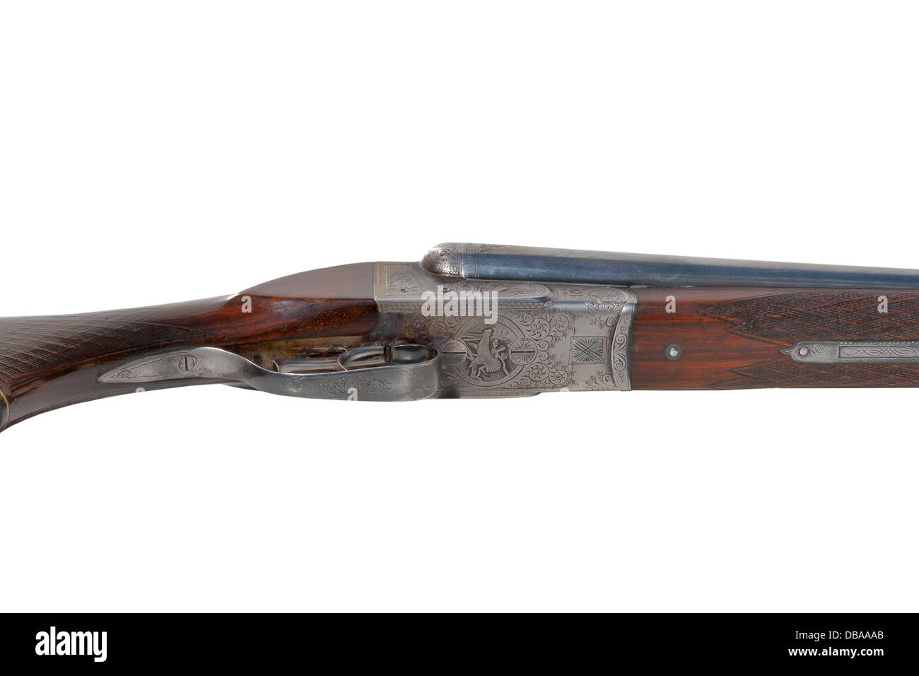 Hunting vintage rifle isolated on white background Stock Photo - Alamy