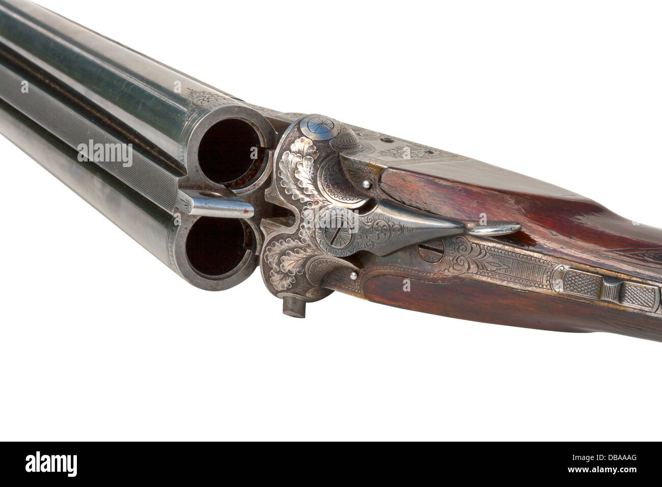 hunting vintage rifle isolated on white background Stock Photo - Alamy