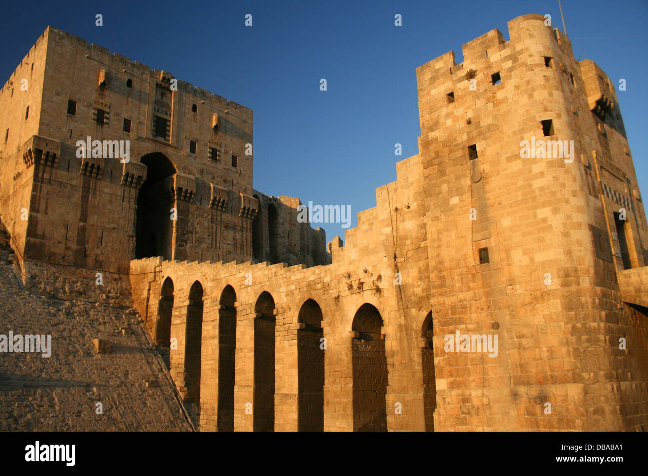 View of the Citadel of Aleppo, Syria Stock Photo