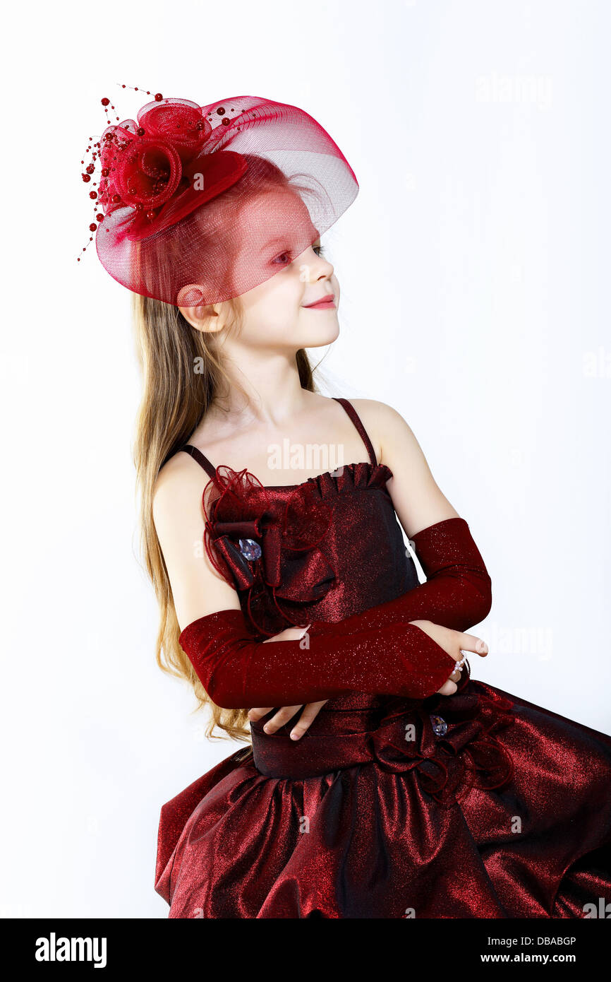 Little girl in beautiful dress Stock Photo Alamy