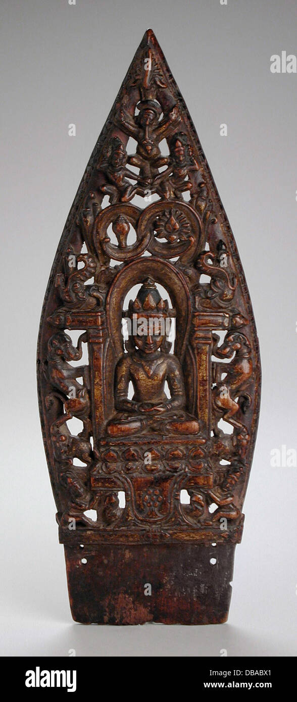 Ritual Diadem Plaque with the Jina Buddha Amitabha M.79.151.2 Stock Photo