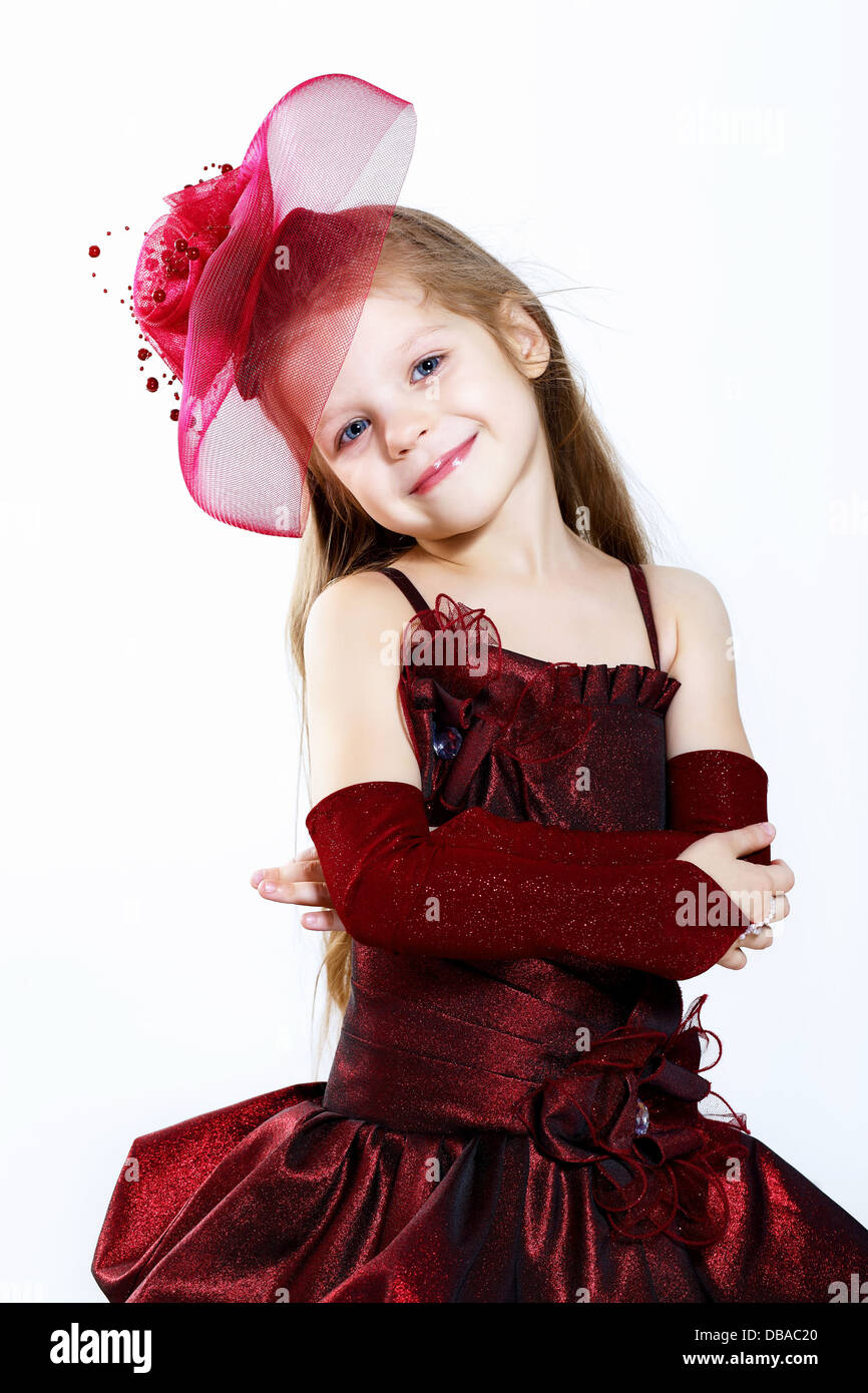 Little girl in beautiful dress Stock Photo - Alamy