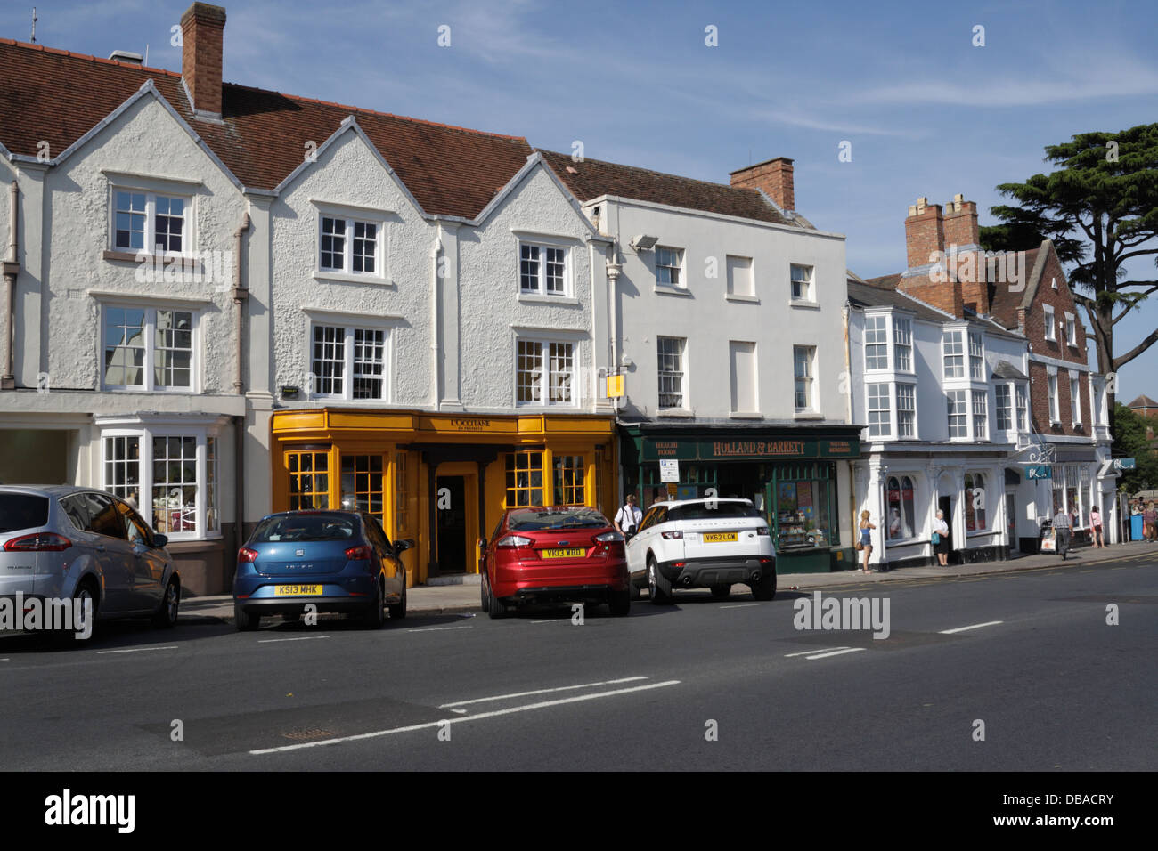 Retail shops in Bridge Street in Stratford upon Avon Stock Photo Alamy