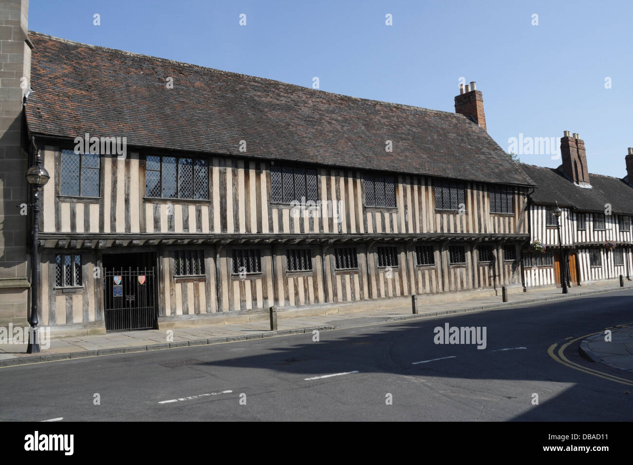 Historical Half timbered Guild Hall buildings on Church Street