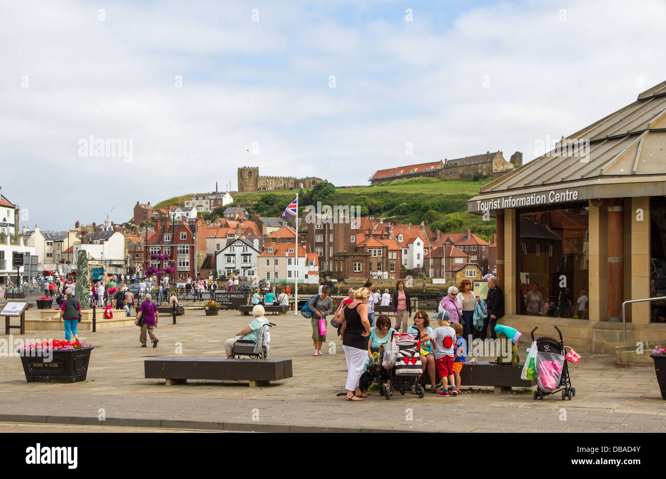 Outside Whitby Tourist Information Centre Stock Photo
