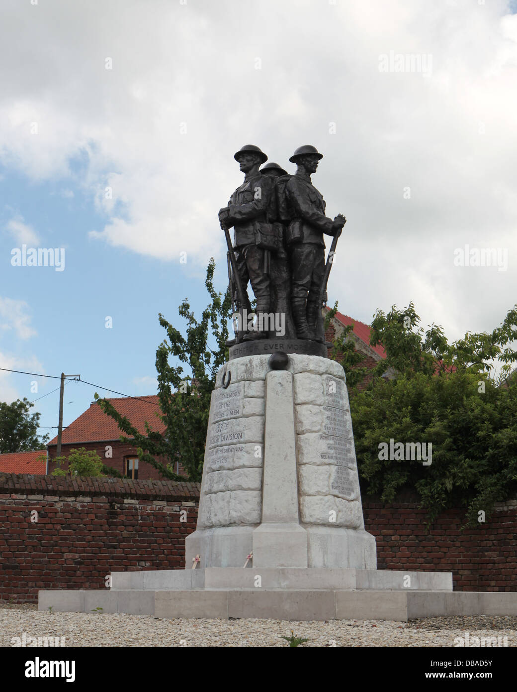 The 37th Division Memorial from the Great War in Monchy-le-Preux, France Stock Photo