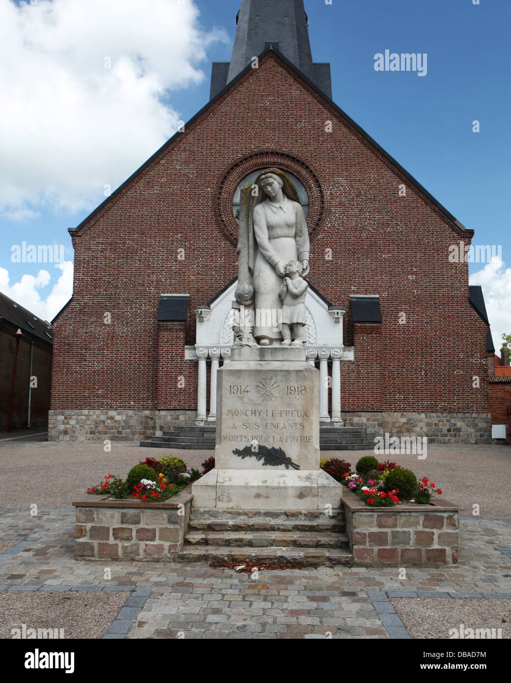 French Great War memorial at Monchy-le-Preux, France Stock Photo