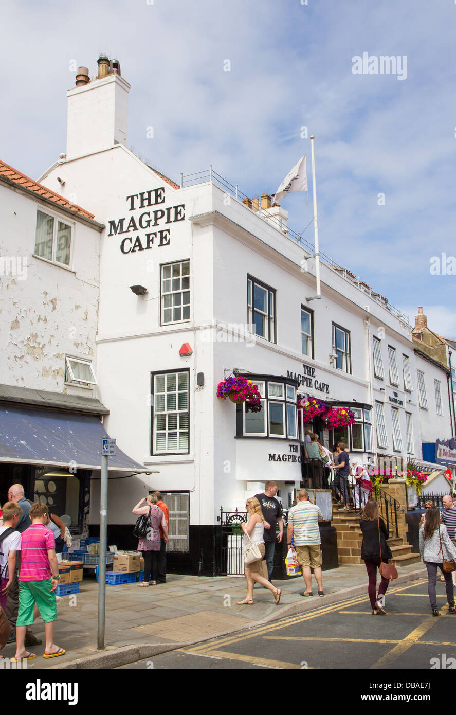 The Magpie Cafe in Whitby. Famous for its Fish and Chips. Stock Photo
