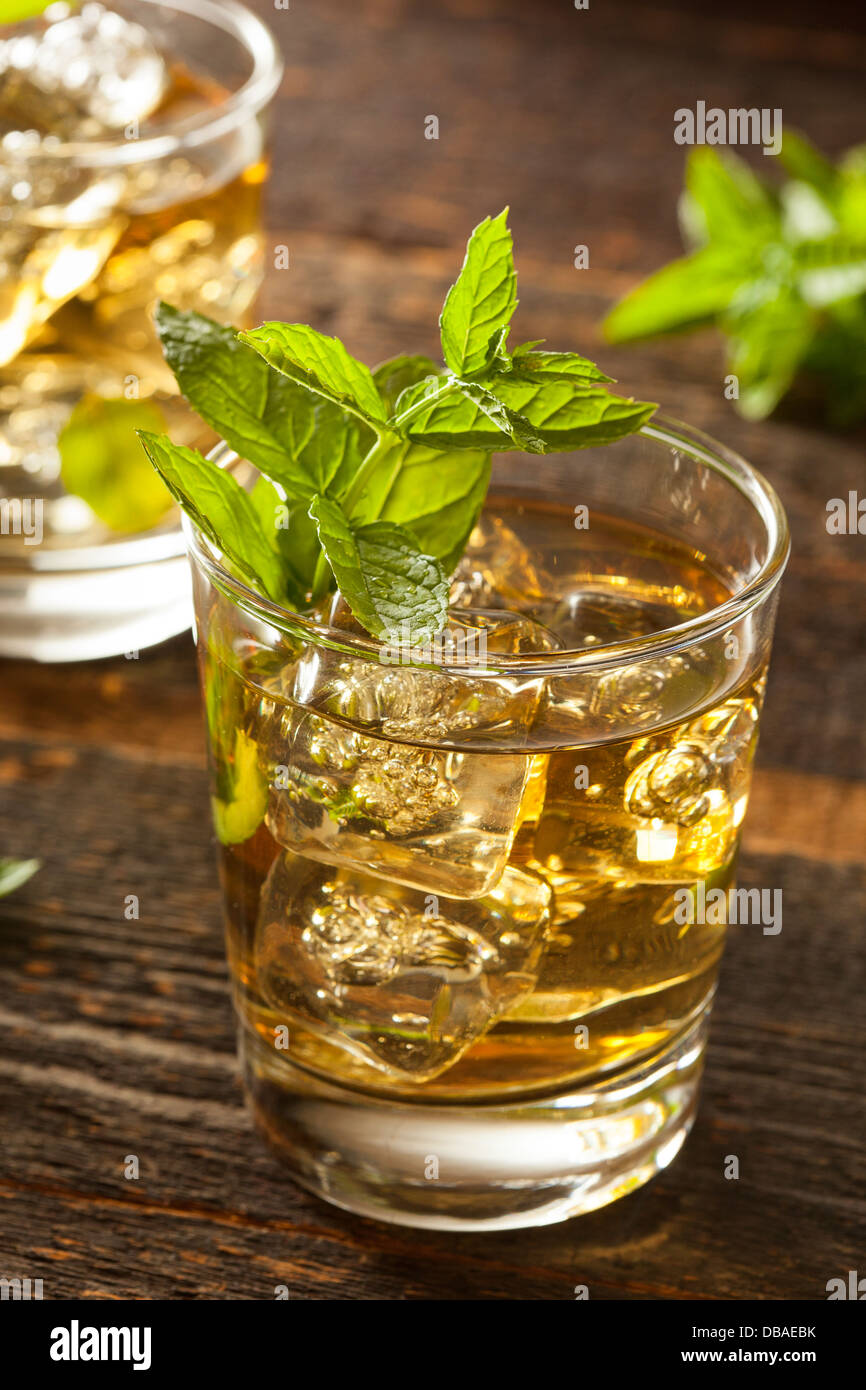 Homemade Gourmet Fresh Mint Julep Alcoholic Cocktail Stock Photo Alamy