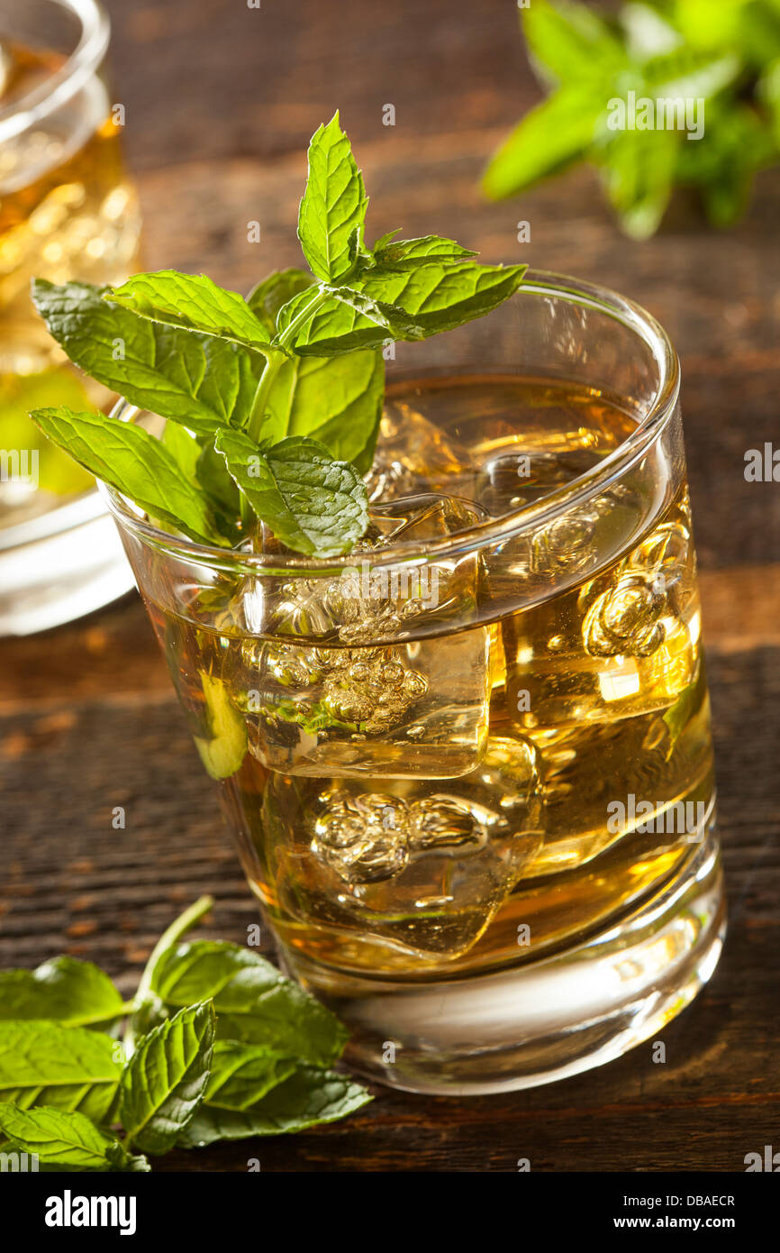 Homemade Gourmet Fresh Mint Julep Alcoholic Cocktail Stock Photo Alamy