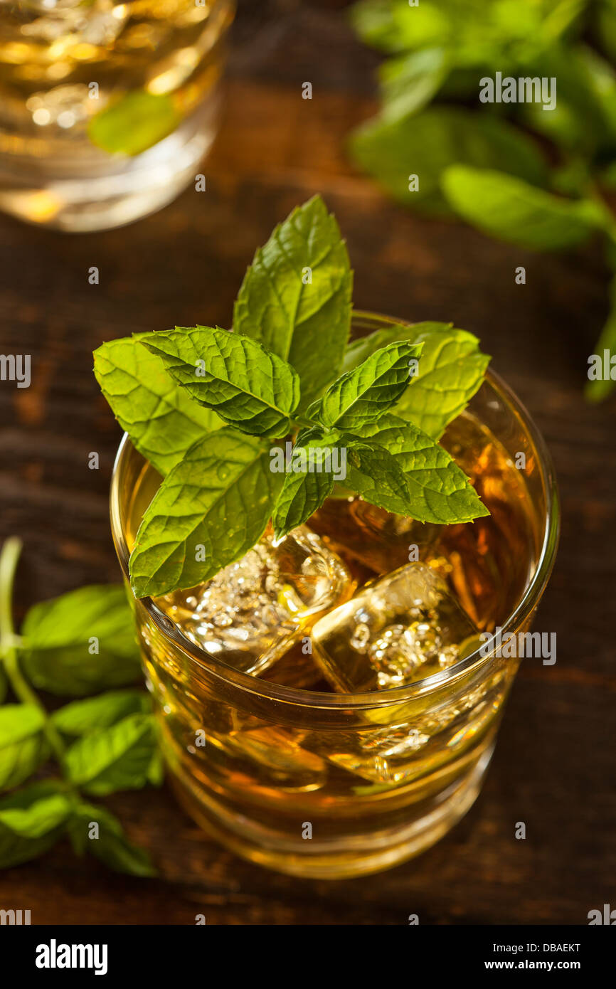 Homemade Gourmet Fresh Mint Julep Alcoholic Cocktail Stock Photo Alamy