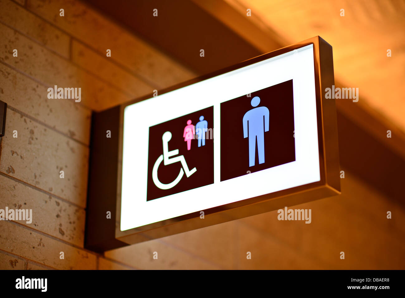 Sign for bathrooms Stock Photo