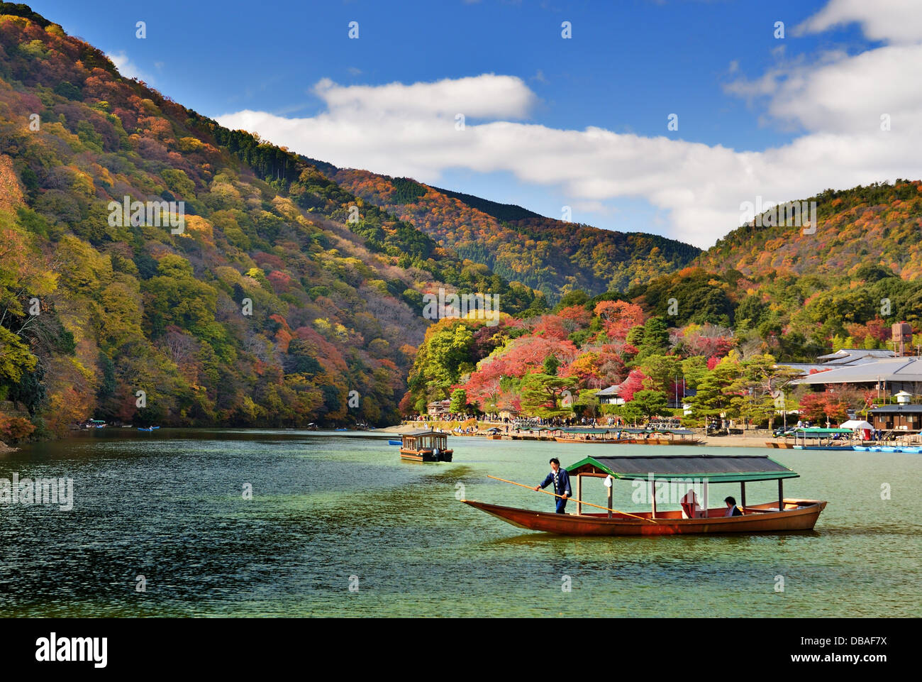 Katsura River in Arashiyama, Kyoto, Japan Stock Photo ...