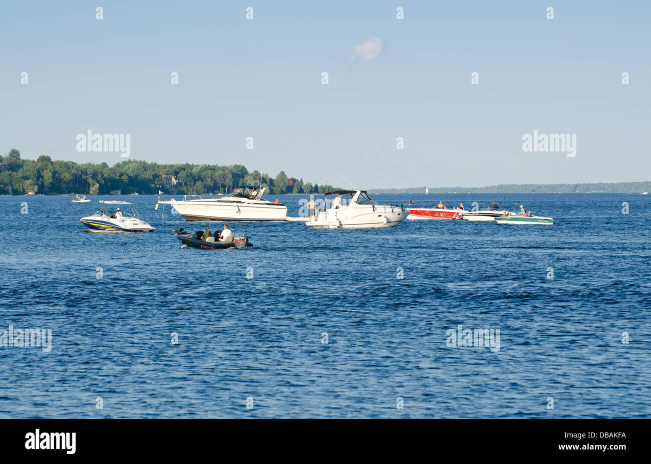 Boats on Kempenfelt Bay, Barrie, Ontario Stock Photo