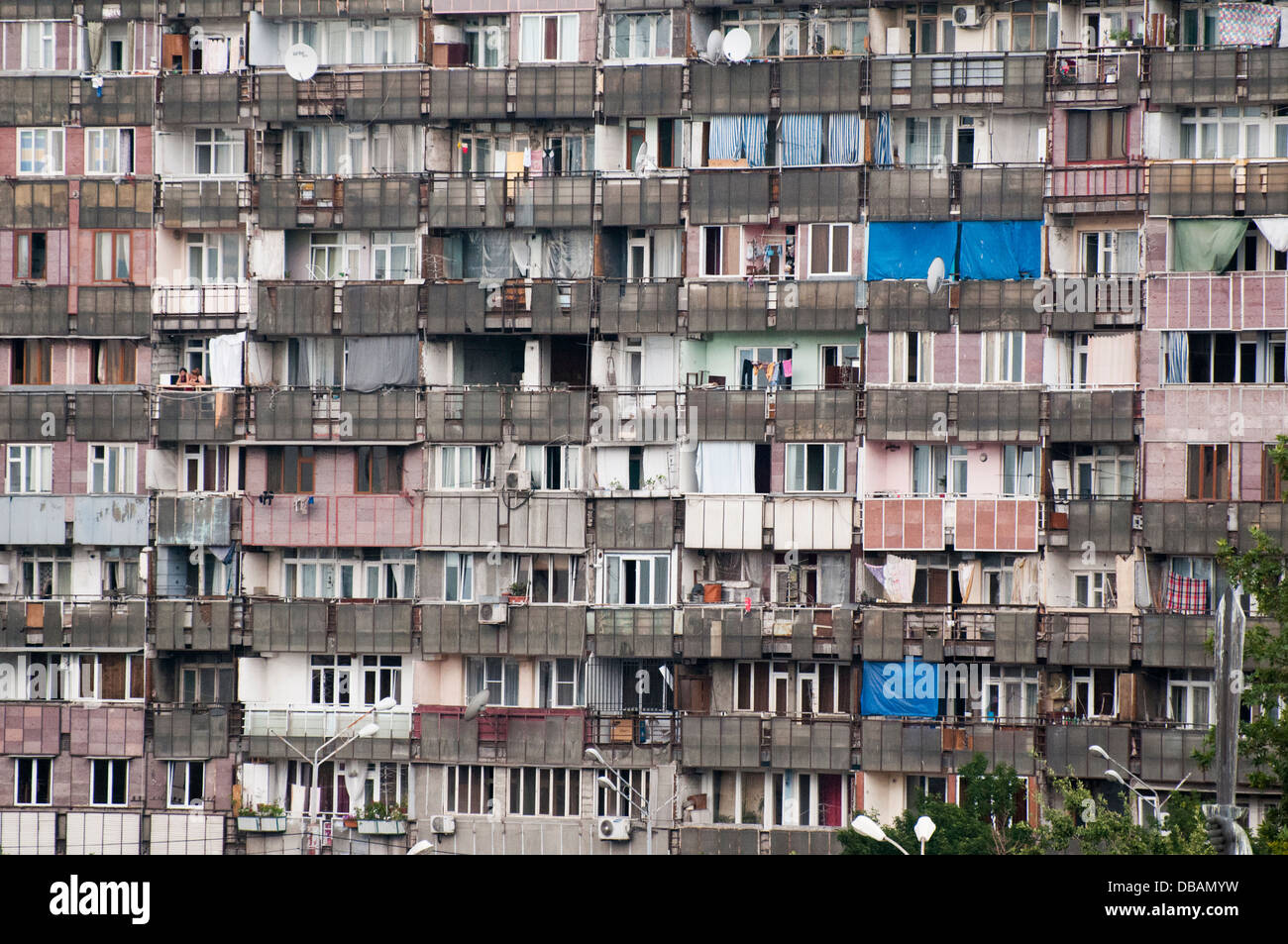 Apartment building in Yerevan, Armenia Stock Photo ...
