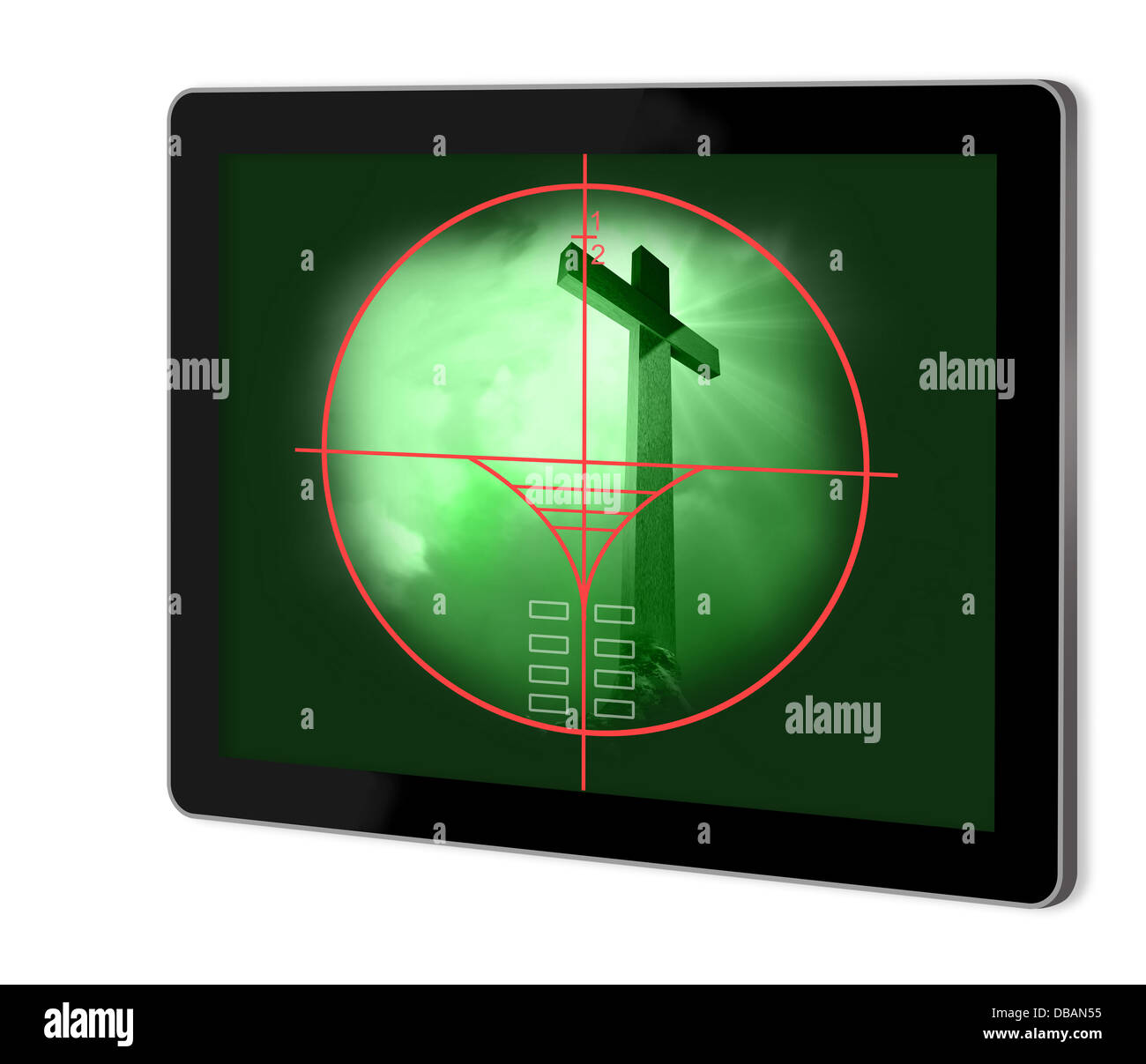 viewfinder of sniper rifle made in 2d software Stock Photo