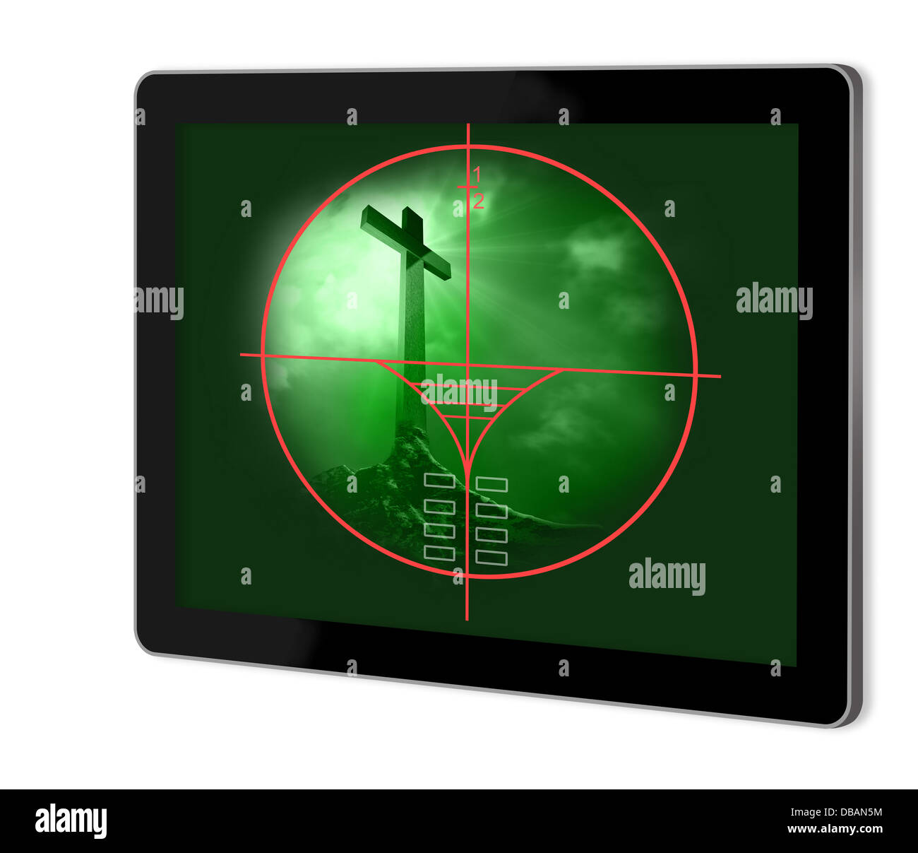 viewfinder of sniper rifle made in 2d software Stock Photo - Alamy