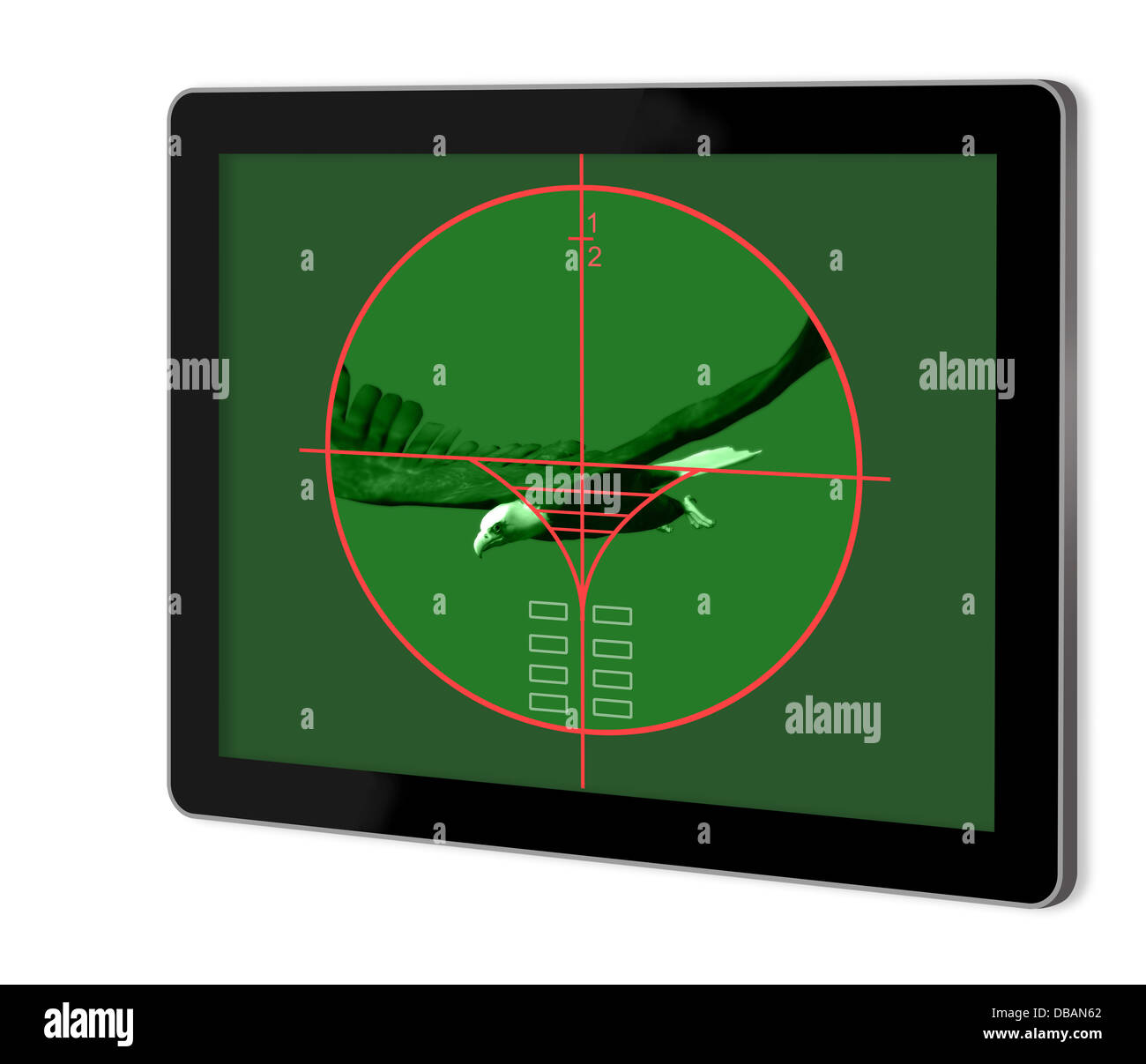 viewfinder of sniper rifle made in 2d software Stock Photo - Alamy