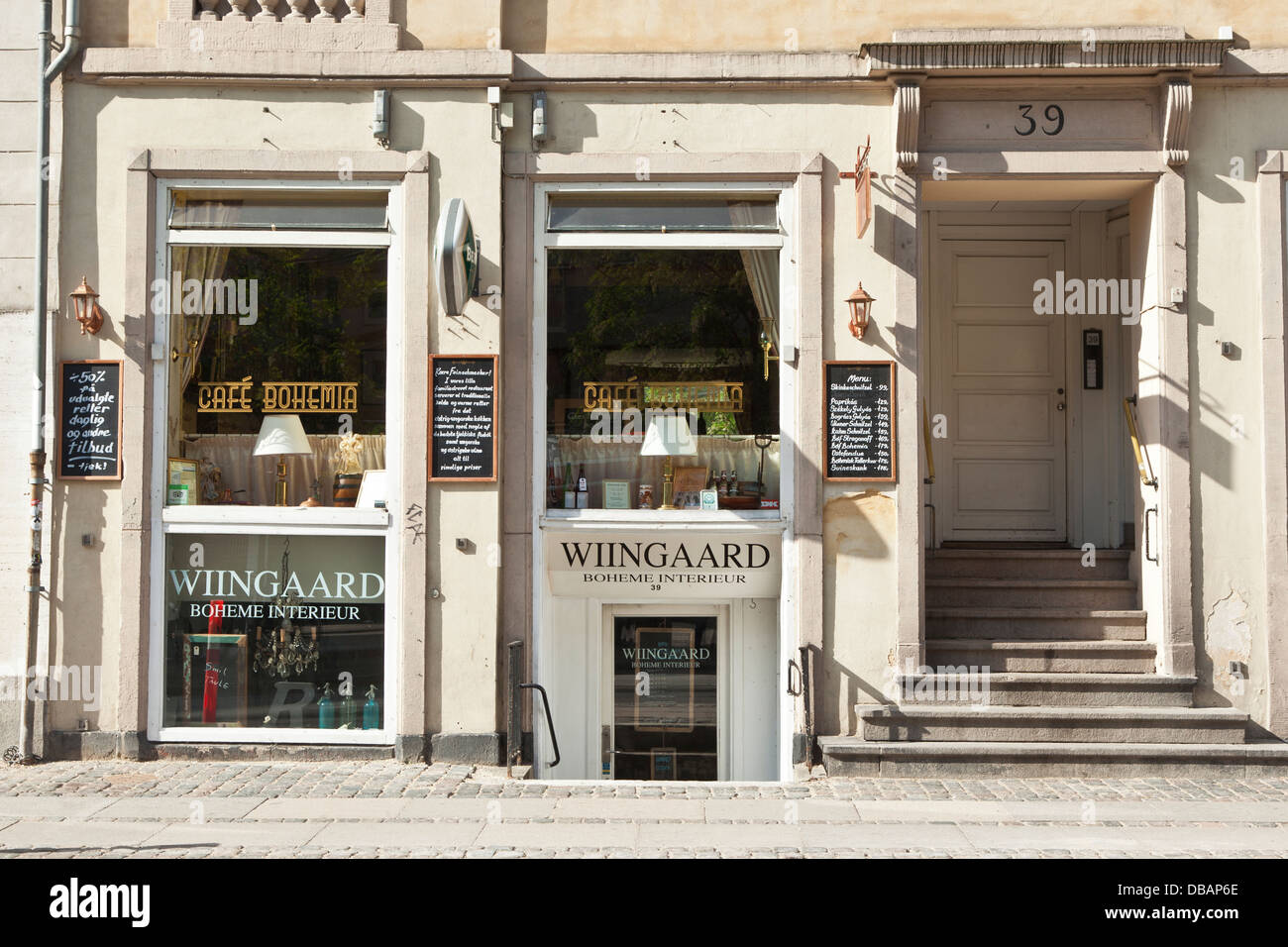 Wine shop in Copenhagen Stock Photo