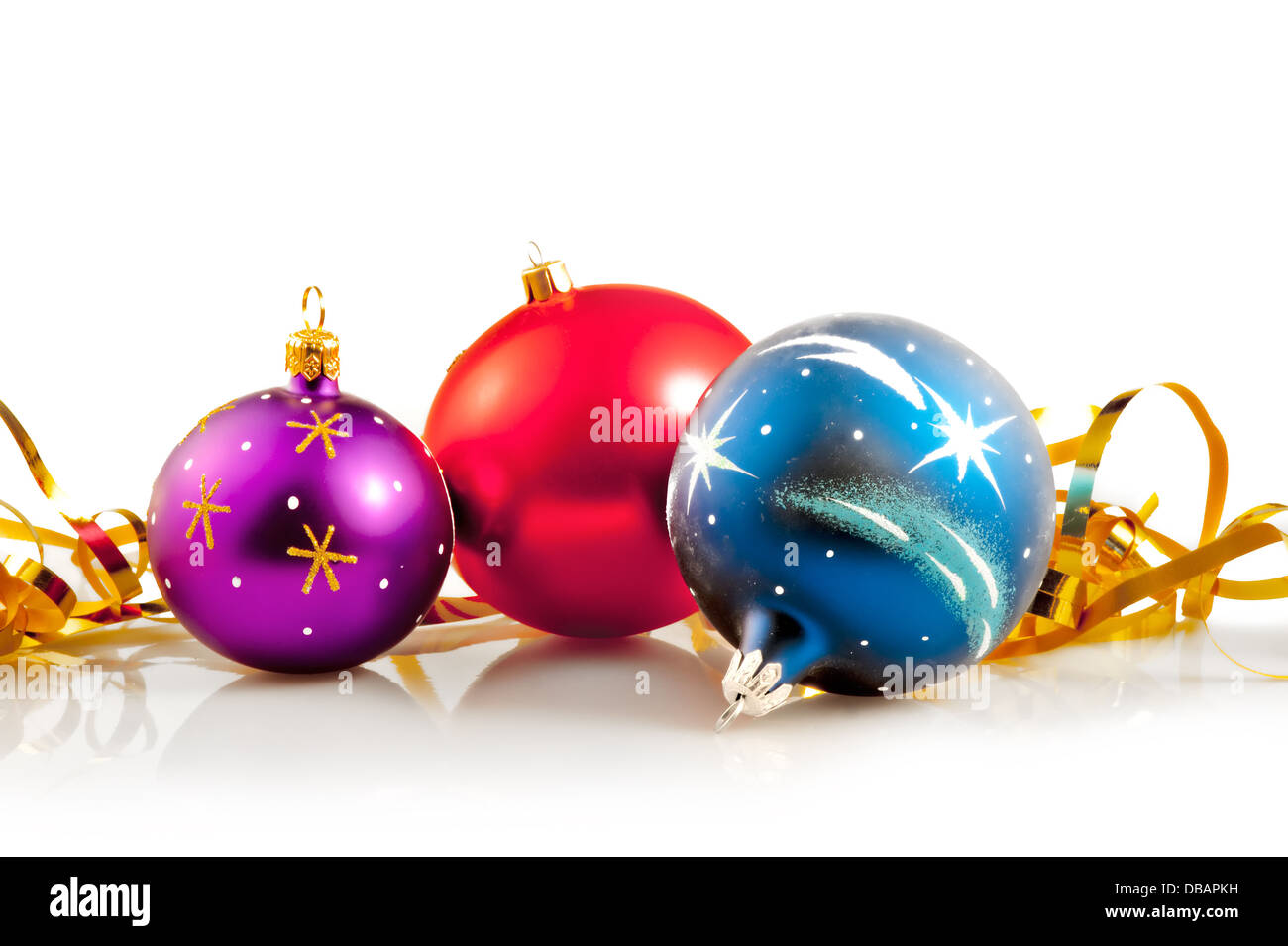 Group red gold christmas baubles hi-res stock photography and images ...