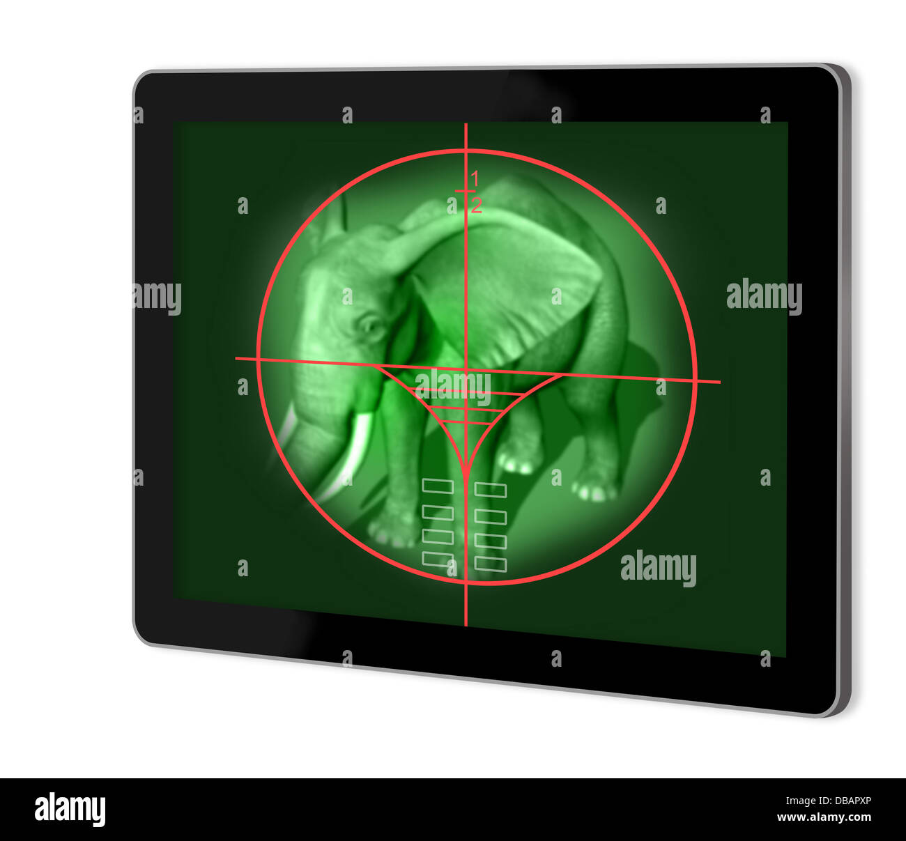 viewfinder of sniper rifle made in 2d software Stock Photo - Alamy