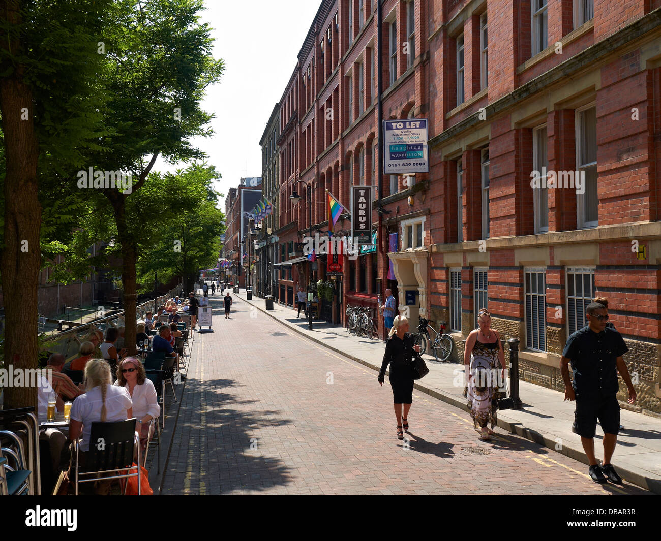 Canal Street in Manchester UK Stock Photo Alamy