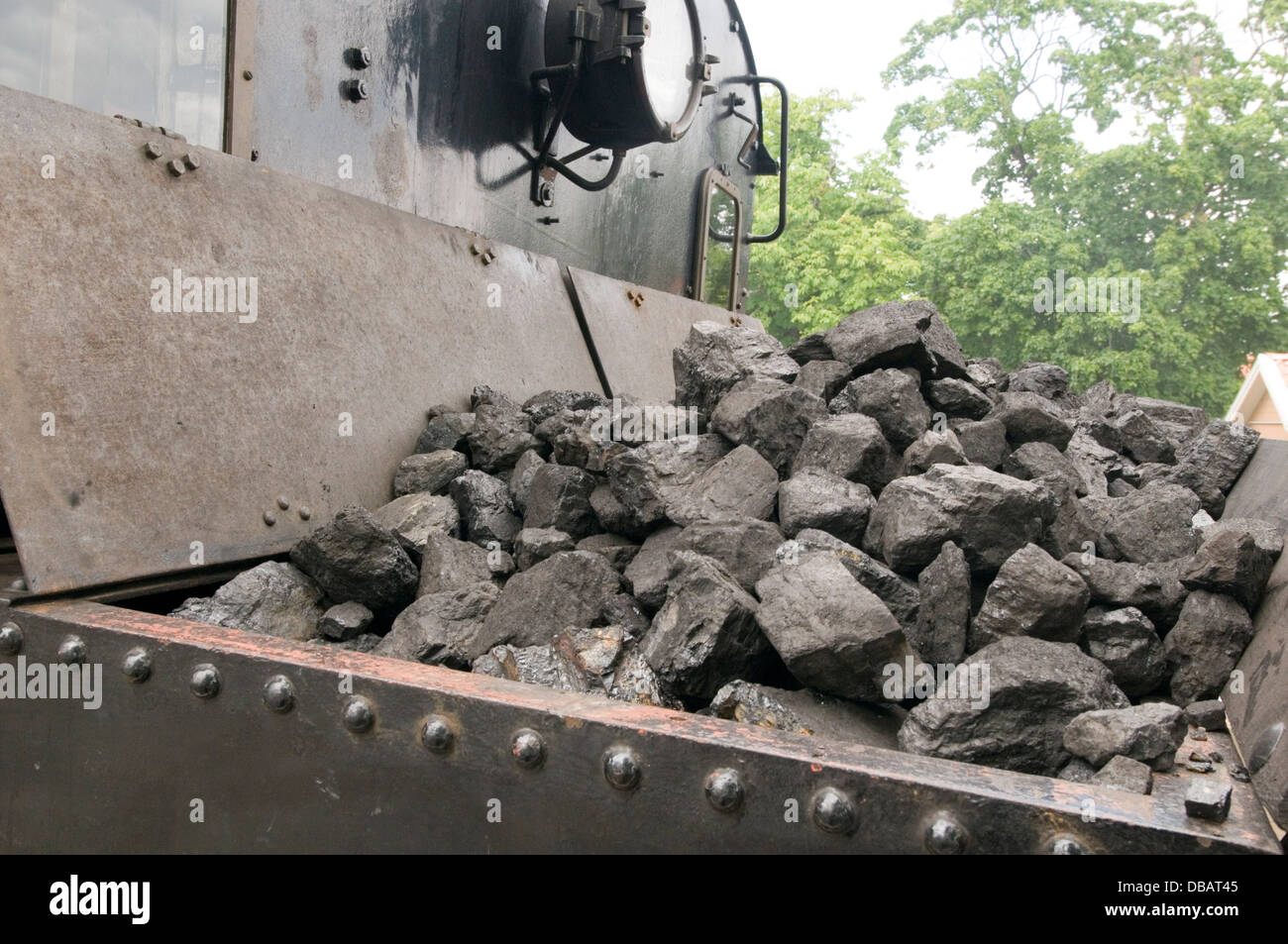 coal box train lump of lumps steam trains fossil fuel fuels Stock Photo