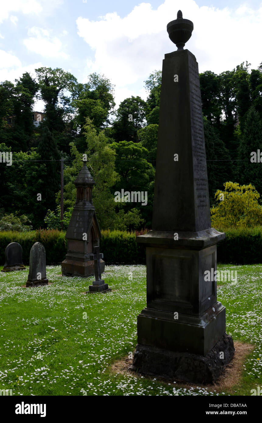 The graveyard of St Cuthbert's Parish Church in Colinton Village