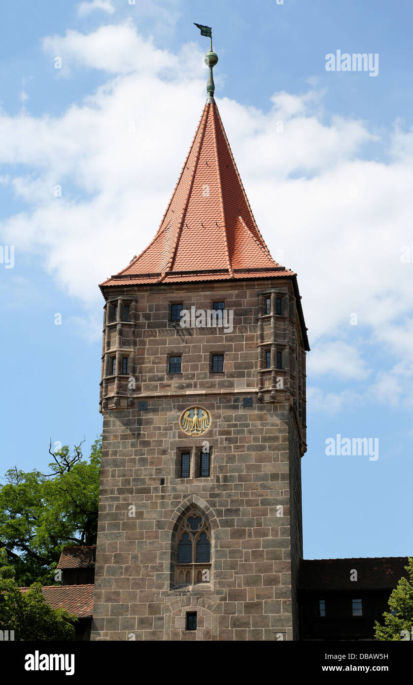 Gate Tower (Tiergärtnertor) in Nuremberg, Germany Stock Photo