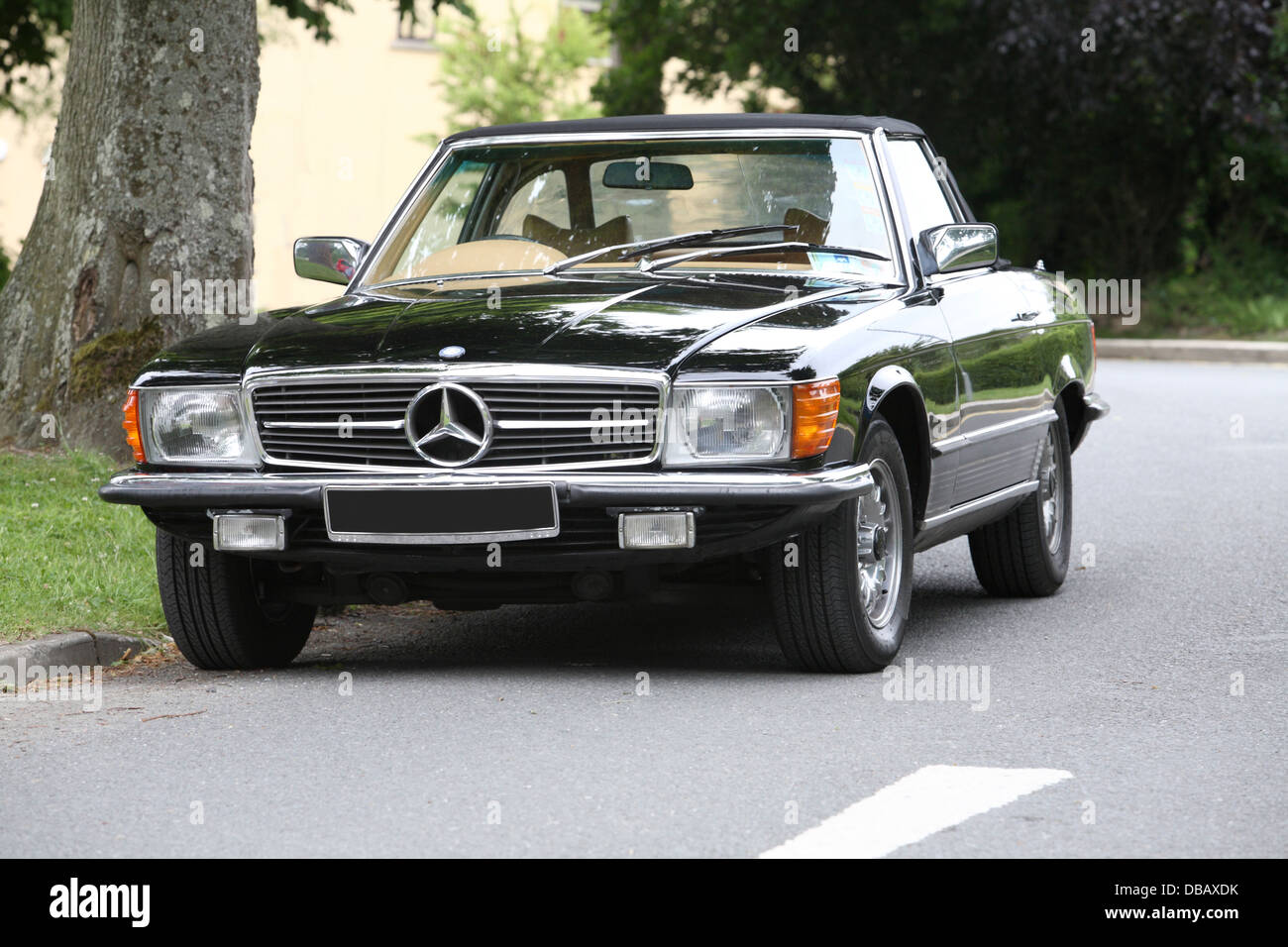 Mercedes SEL coupe black Stock Photo