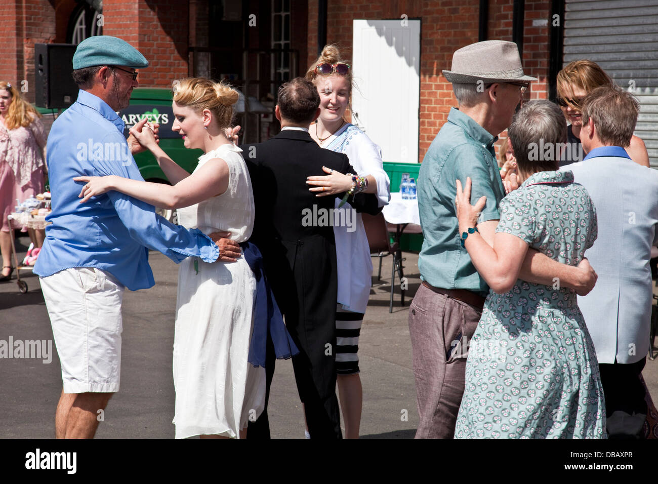 A Tea Dance In The Forecourt of Harveys Brewery during the GOTR
