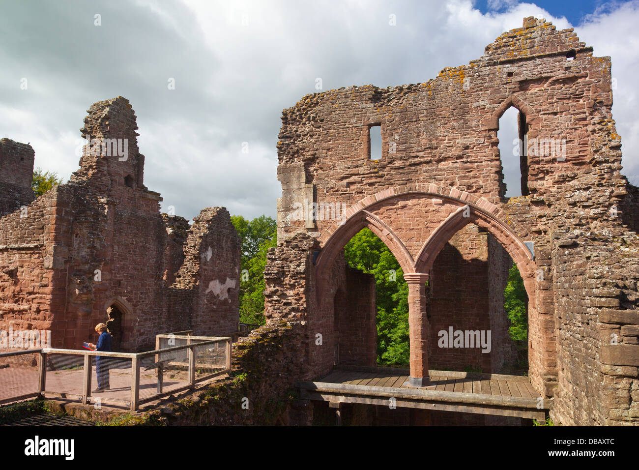 Goodrich Castle ruins, Herefordshire, England, UK Stock Photo