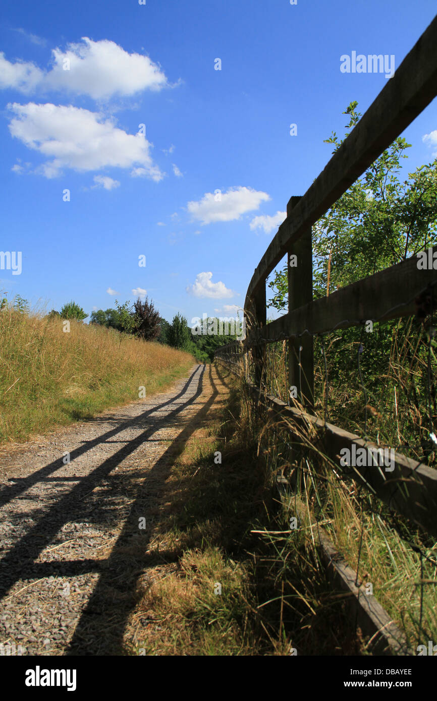 'The long winding path' footpath ' public right of way'  'country walk' Stock Photo