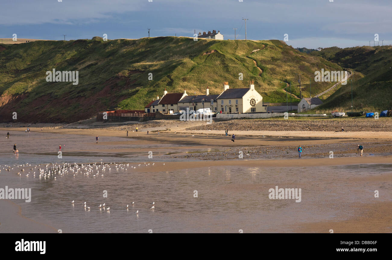 The beach at Saltburn, Cleveland, Uk. North east England Stock Photo