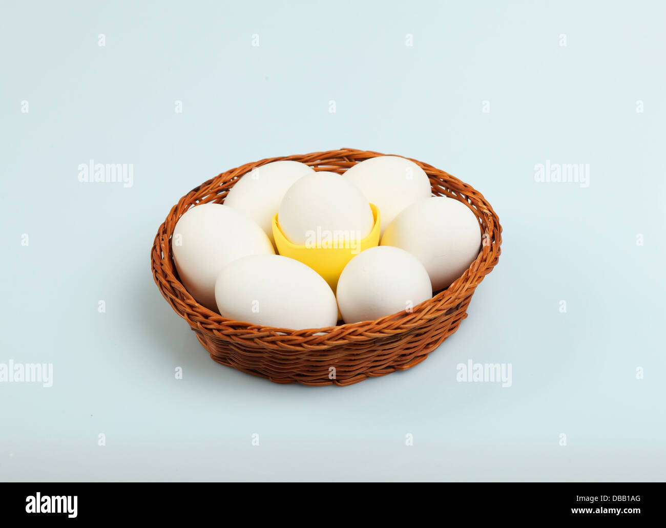 White chicken eggs Stock Photo Alamy
