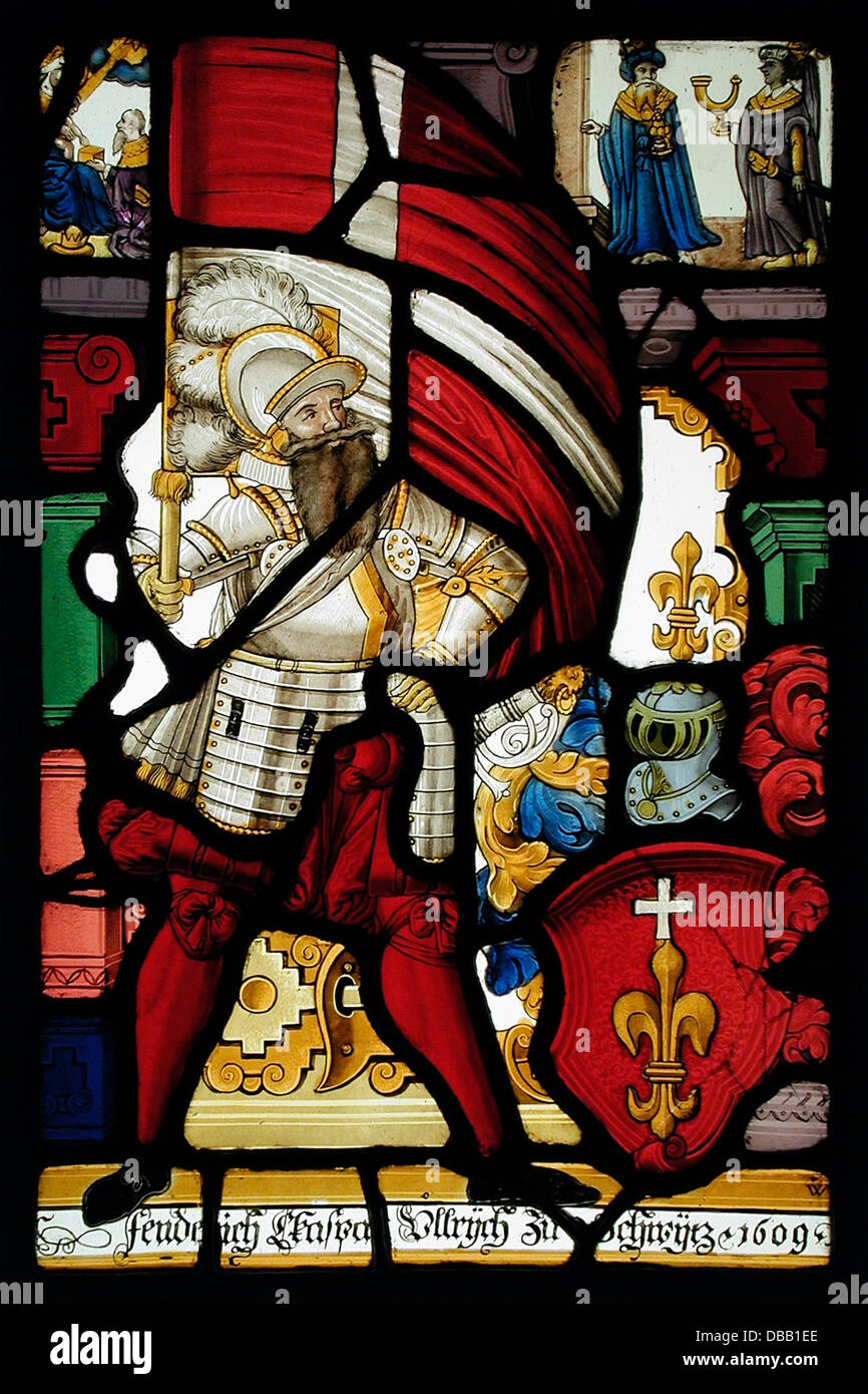 Standard Bearer with Arms of Chaspar Ullrich 45.21.37 Stock Photo Alamy