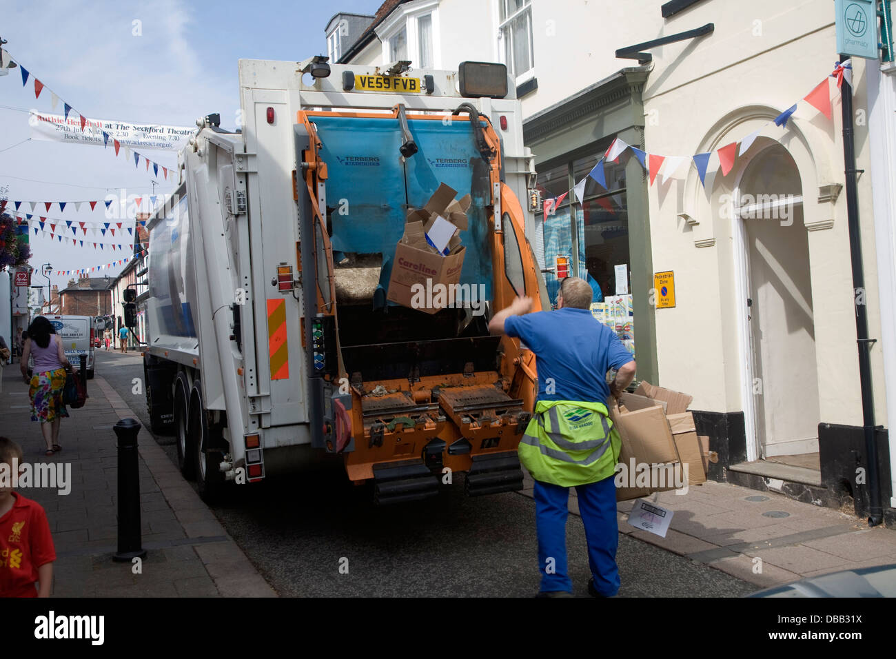 Refuse Rubbish Collection Truck High Resolution Stock Photography and