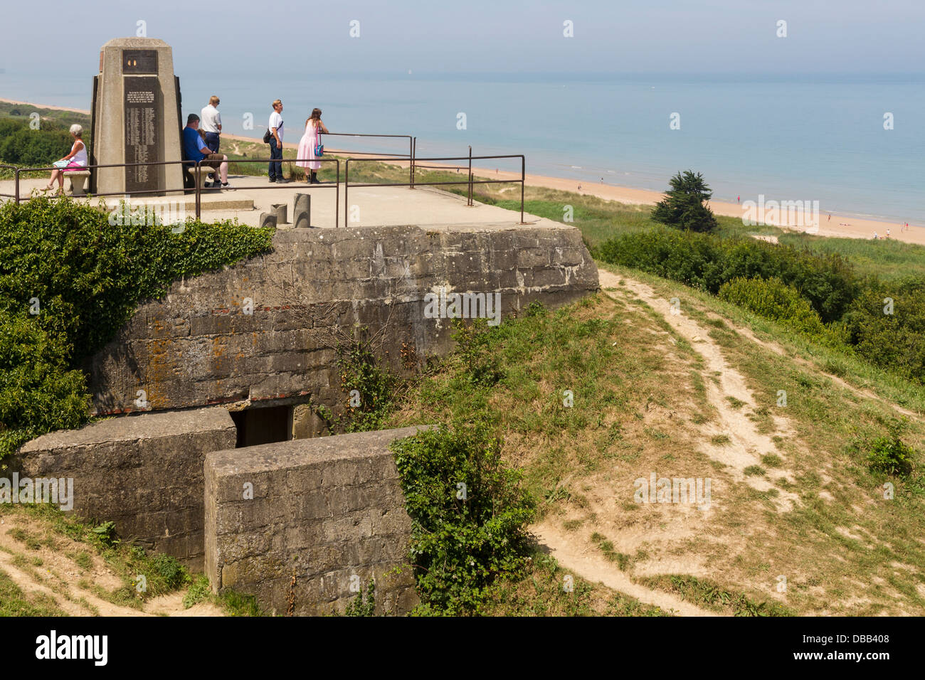 France Normandy, Colleville, Omaha beach as seen from a former German battery Stock Photo