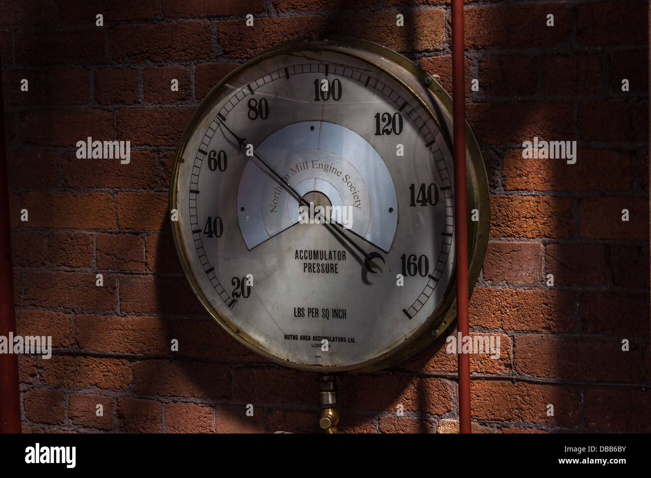 Accumulation Pressure Gauge Stock Photo