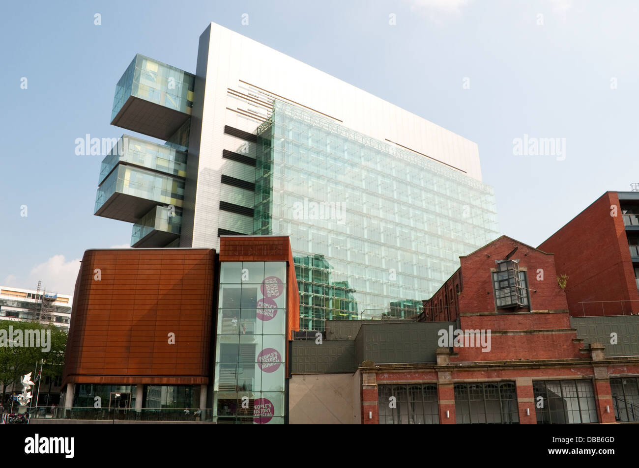 Manchester Civil Justice Centre and People's History Museum, Manchester, UK Stock Photo