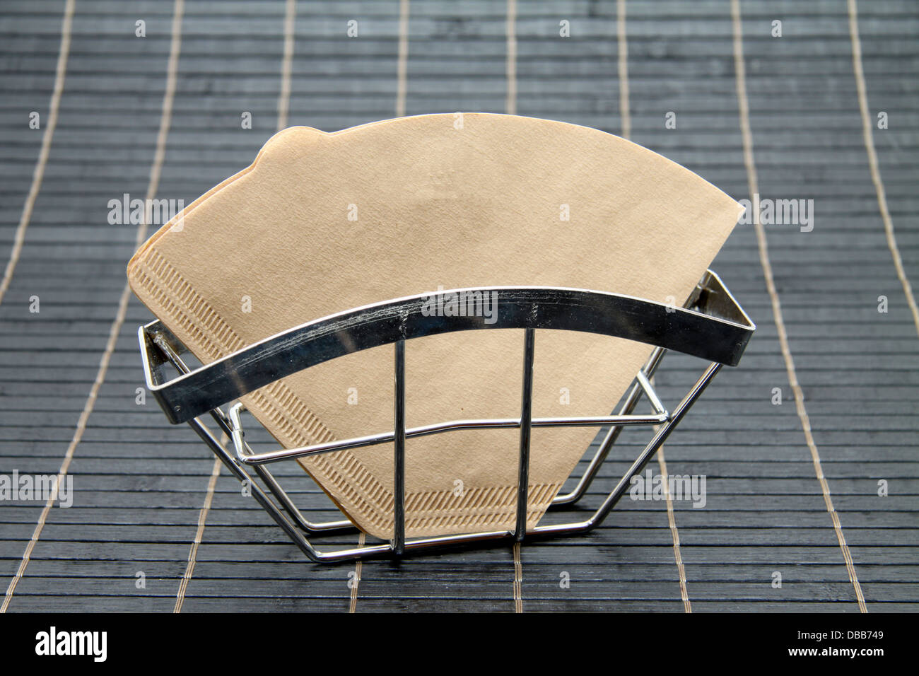 Brown coffee filters Stock Photo Alamy