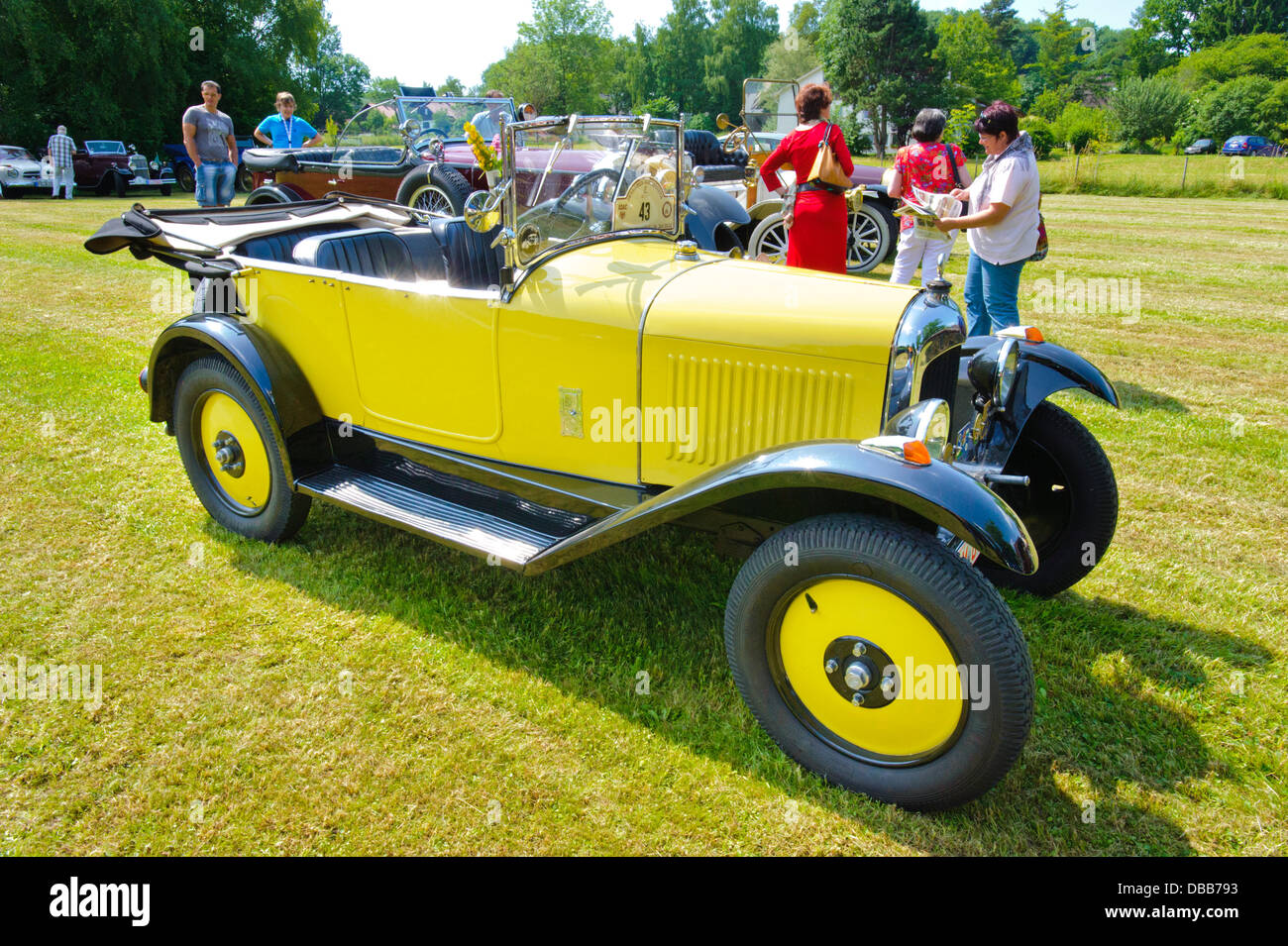 Oldtimer rallye for at least 80 years old antique cars with Citroen C3 Trefle, built at year 1923 Stock Photo