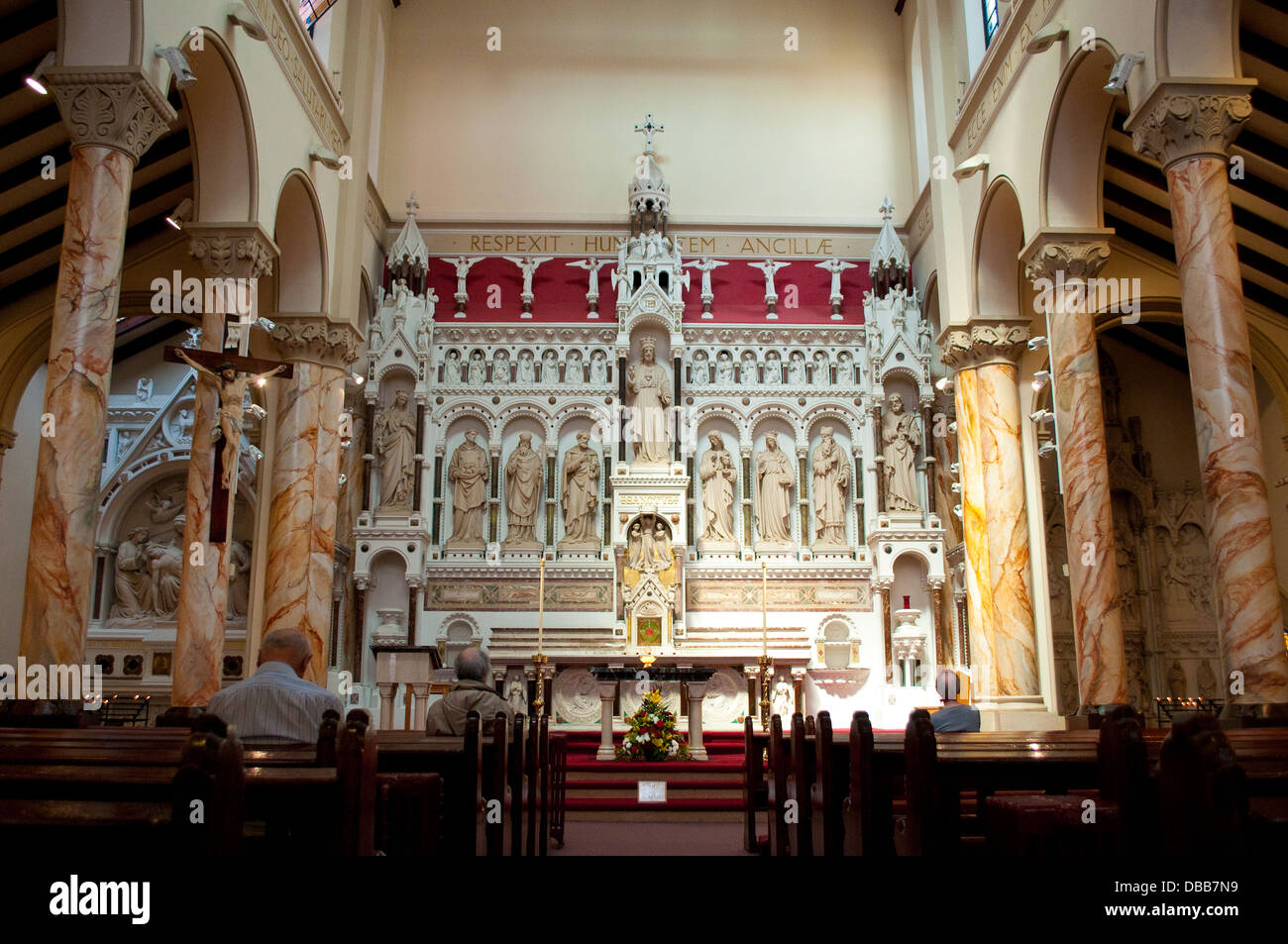 Interior of St Mary's Roman Catholic Church, Manchester, UK Stock Photo