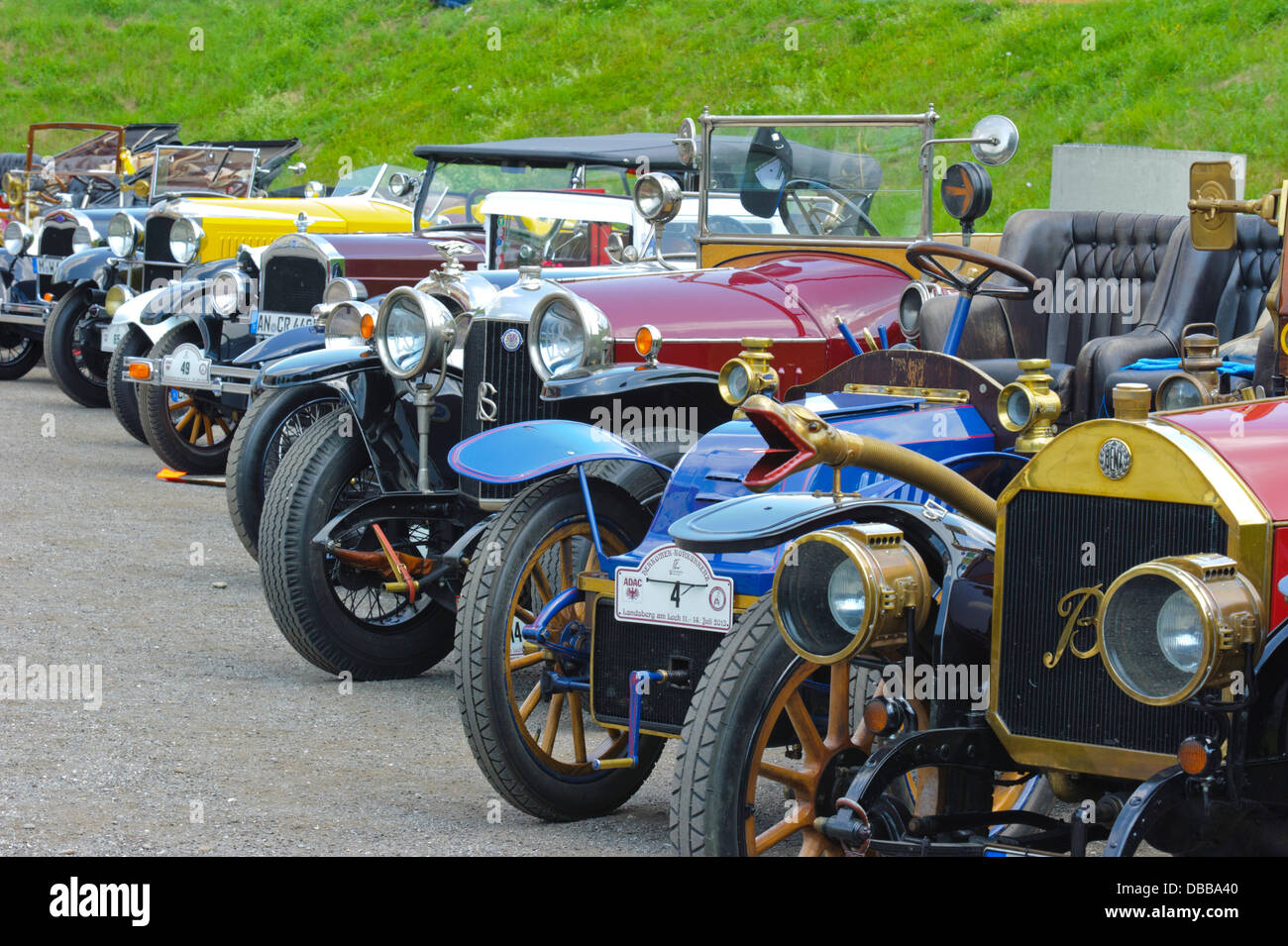 Oldtimer rallye for at least 80 years old antique cars in Germany Stock Photo