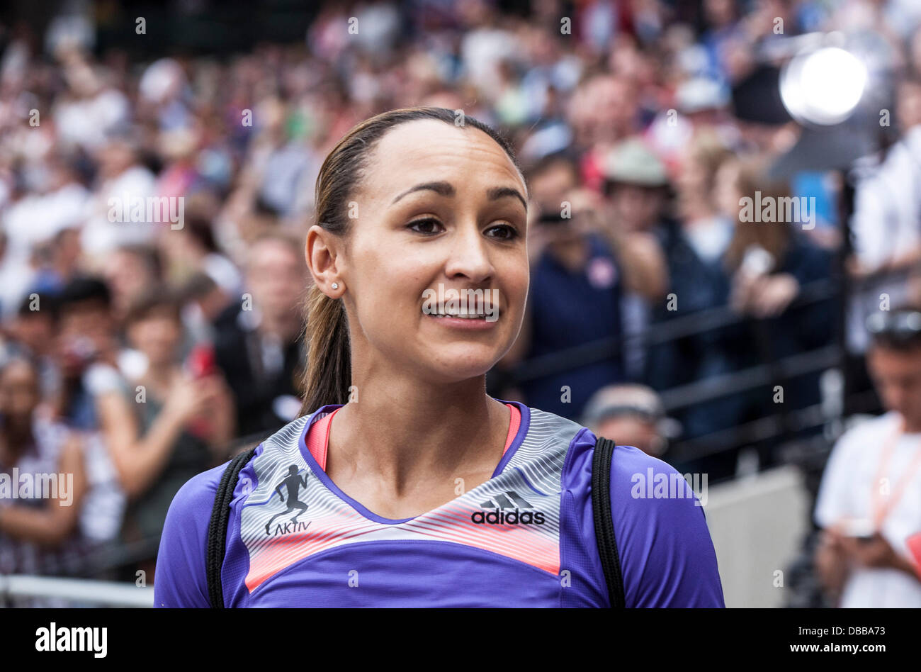 London Uk 27th July 2013 Olympic Gold Medalist Jessica Ennis At The Diamond League Games