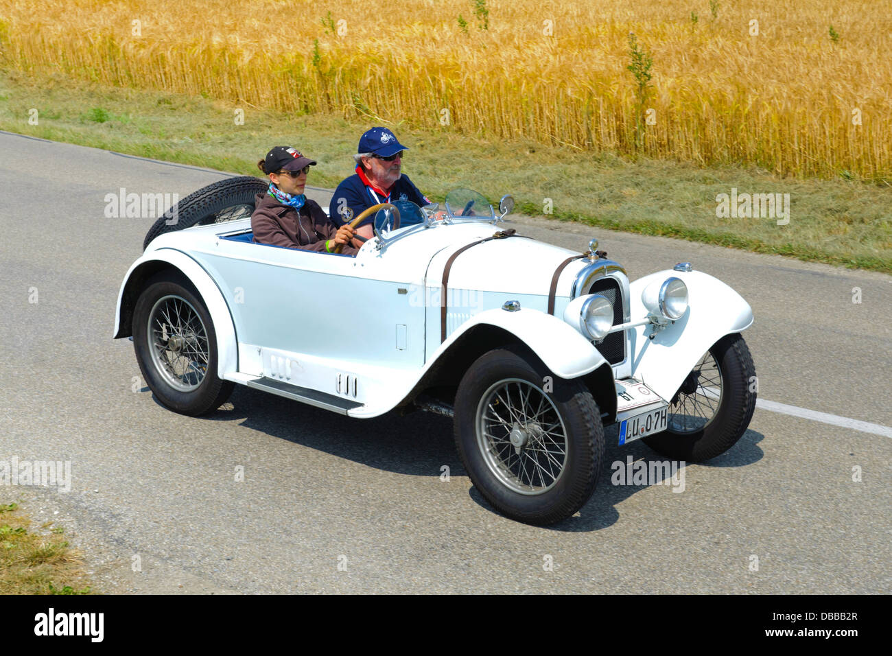 Oldtimer rally for at least 80 years old antique cars with Aero 10, built at year 1929 Stock Photo