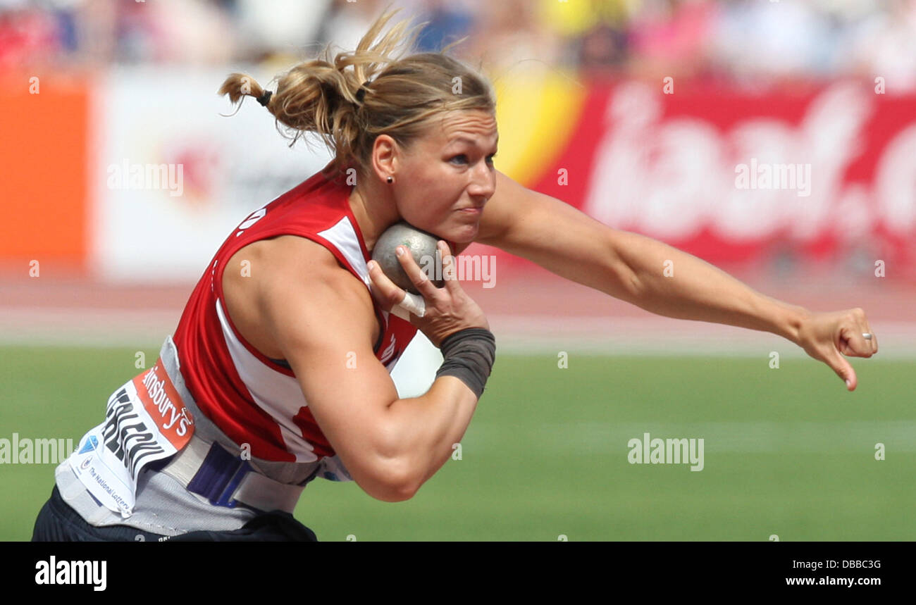 London, UK. 27th July, 2013. Josephine Terlecki Shot Putt for Women during the IAAF Diamond League Anniversary Games from the The Olympic Stadium, Queen Elizabeth Olympic Park. Credit:  Action Plus Sports/Alamy Live News Stock Photo