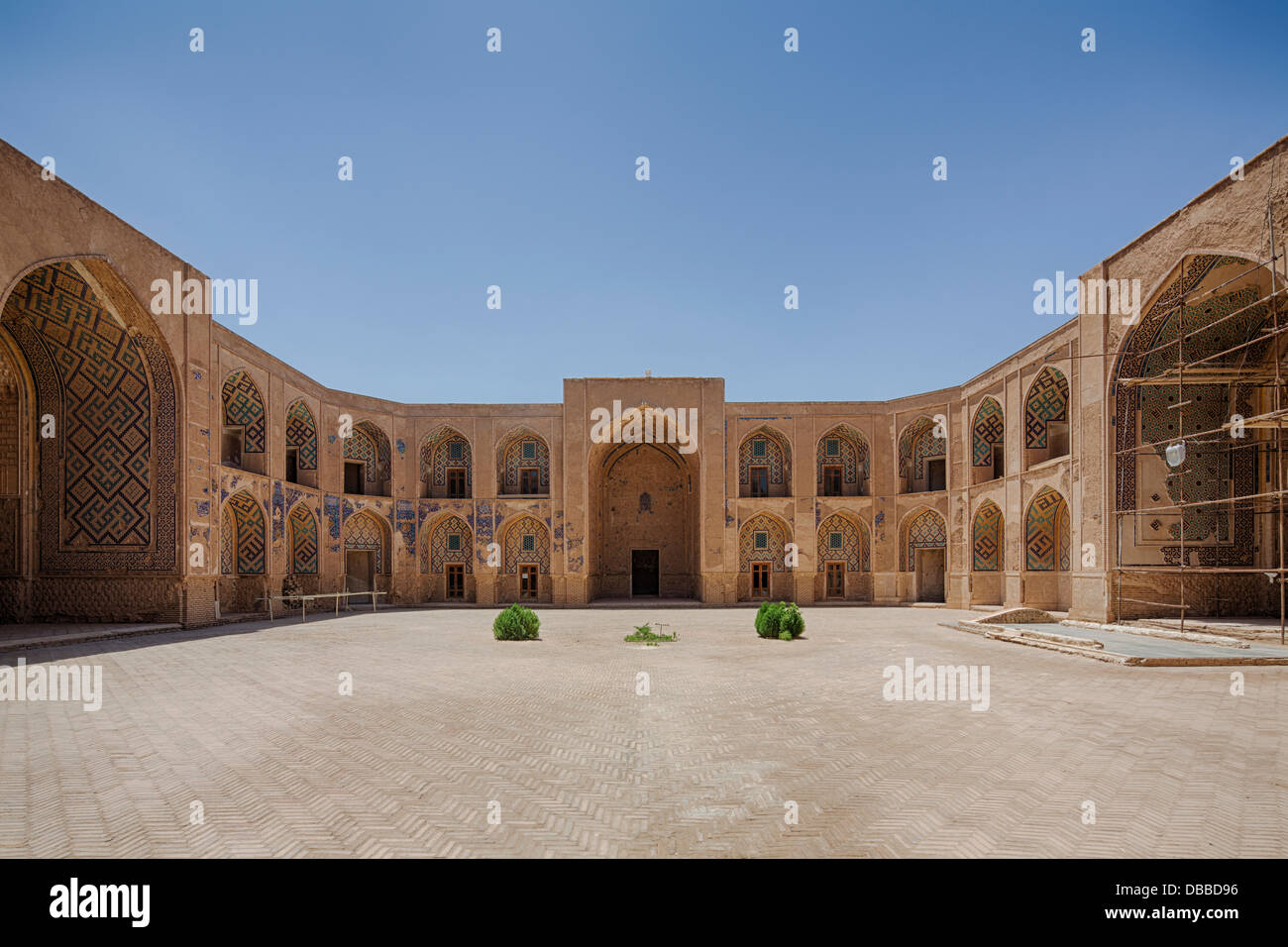 view of courtyard, The Timurid madrasa of Khargird, Khorasan, Iran Stock Photo