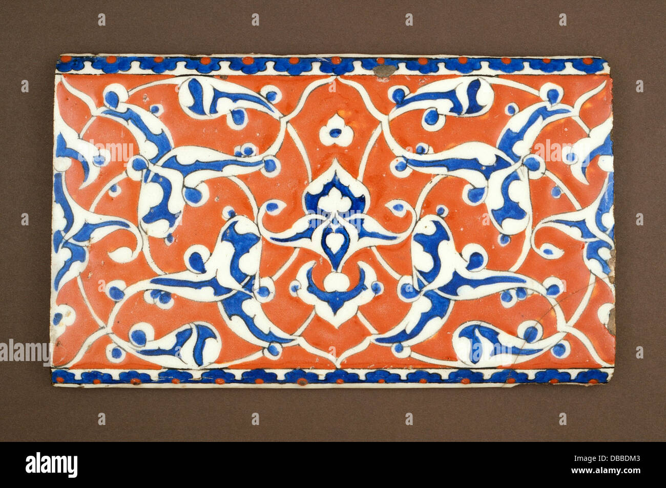 This tile, part of the LACMA collection, features intricate sgraffiato ...